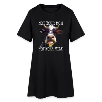 Not Your Mom Not Your Milk Vegan Veggie Vegetarier - Frauen T-Shirt-Kleid - Schwarz - Vorne