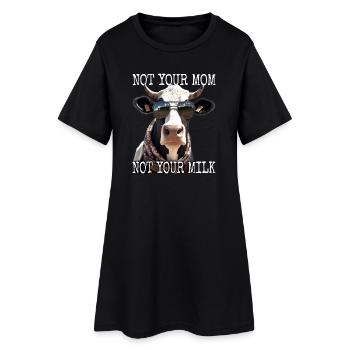 Not Your Mom Not Your Milk Vegan Veggie Vegetarier - Frauen T-Shirt-Kleid - Schwarz - Vorne