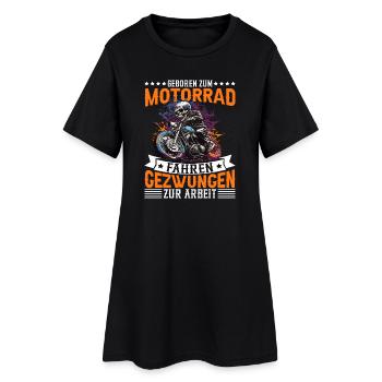 Motorrad Motorradfahrer Spruch - Frauen T-Shirt-Kleid - Schwarz - Vorne