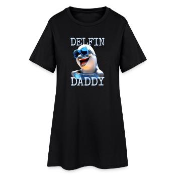 Delfin Daddy Papa Delfine Vatertag Delphin Dad - Frauen T-Shirt-Kleid - Schwarz - Vorne
