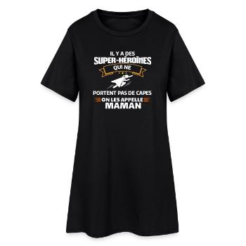 Super-Héroïnes Maman Faucon - Robe T-shirt Femme - noir - Devant