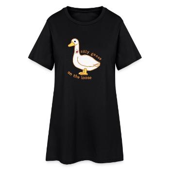 silly goose on the loose - Women’s T-Shirt Dress - black - Front