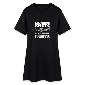 Teure Trompete Knete Klassik Klassik Musiker Jazz - Frauen T-Shirt-Kleid - Schwarz - Vorne