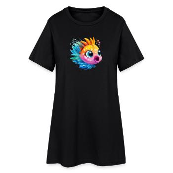 Poissons Colorés - Robe T-shirt Femme - noir - Devant