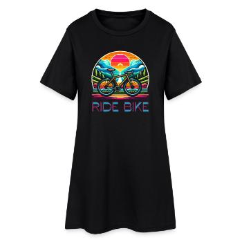 Ride Bike - pour les fans de cyclisme. - Robe T-shirt Femme - noir - Devant