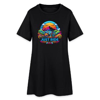 Juste Rouler à Vélo - Just Ride - Robe T-shirt Femme - noir - Devant