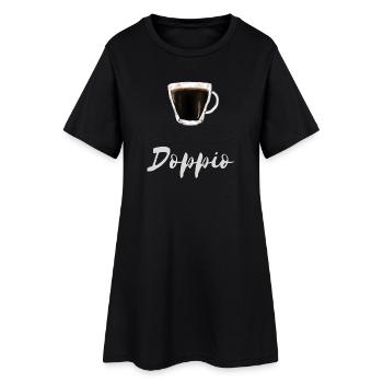 Chemise Doppio Espresso Coffee Barista Cafe - Robe T-shirt Femme - noir - Devant