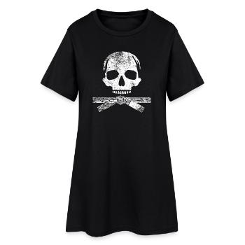 Crâne d’art martial - Robe T-shirt Femme - noir - Devant