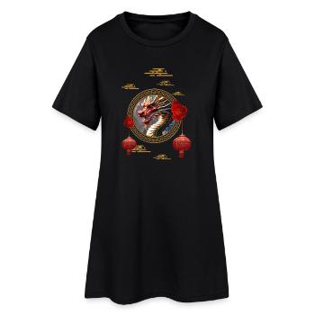 Bonne année du Dragon Chinois - Robe T-shirt Femme - noir - Devant
