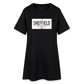 Panneau de la ville de Sheffield - Robe T-shirt Femme - noir - Devant