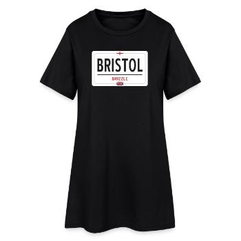 Panneau de la ville de Bristol - Robe T-shirt Femme - noir - Devant