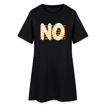 Zwischen den Zeilen lesen - Frauen T-Shirt-Kleid - Schwarz - Vorne