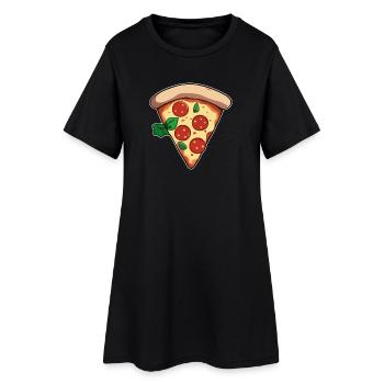 Pizza - Robe T-shirt Femme - noir - Devant