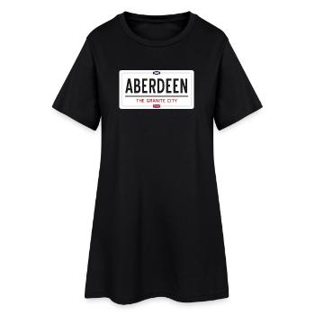 Panneau de la ville d’Aberdeen - Robe T-shirt Femme - noir - Devant