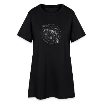Hawaï Vintage carte blanche - Robe T-shirt Femme - noir - Devant