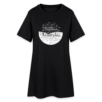 Wunderbar sind deine Werke - Psalm 139 - Frauen T-Shirt-Kleid - Schwarz - Vorne