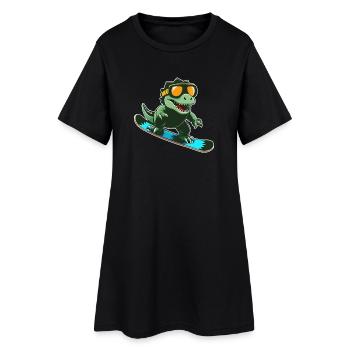 T-Rex Snowboard - Robe T-shirt Femme - noir - Devant
