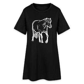 white horse white horses t-shirt gift rider - Women’s T-Shirt Dress - black - Front