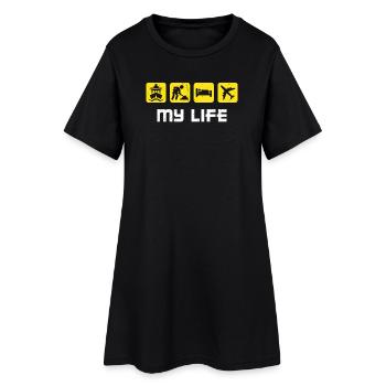 Job Work Statement Worker Employee - Women’s T-Shirt Dress - black - Front