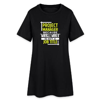 Déclaration du chef de projet Gestionnaire d’emploi Carrières - Robe T-shirt Femme - noir - Devant