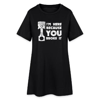 Énoncé de poste Travailleur mécanicien bourreau de travail - Robe T-shirt Femme - noir - Devant
