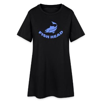 TÊTE DE POISSON - Robe T-shirt Femme - noir - Devant