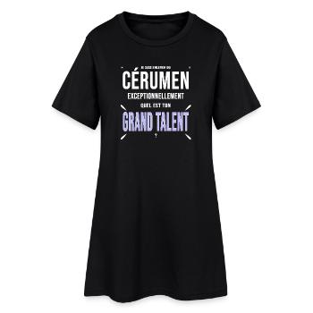 Otologiste oreilles cérumen cadeau drôle - Robe T-shirt Femme - noir - Devant