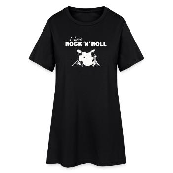 J’ADORE LE ROCK 'N' ROLL - Robe T-shirt Femme - noir - Devant