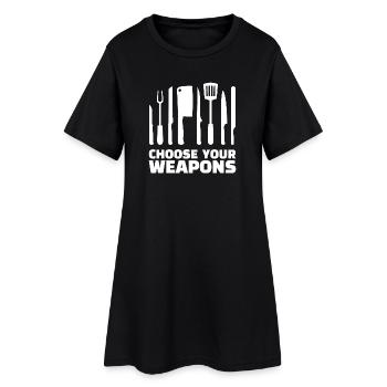 Chef Statement Career Workaholic Job Work - Women’s T-Shirt Dress - black - Front