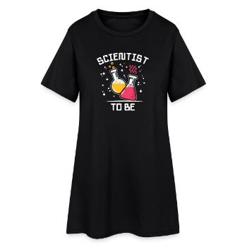 Karriere Wissenschafter Statement Job Beruf Erfolg - Frauen T-Shirt-Kleid - Schwarz - Vorne