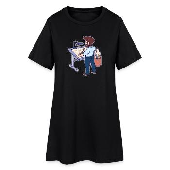 Chef de projet Carrière Travail Emploi Gagner de l’argent - Robe T-shirt Femme - noir - Devant