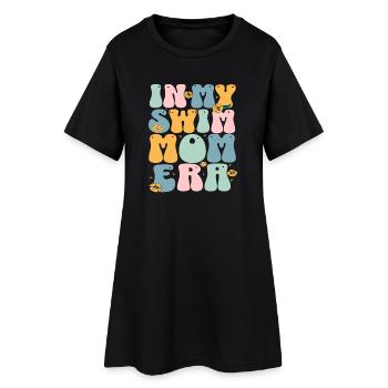 À l’époque de ma maman nageuse - Swim Swimmer Swimming - Robe T-shirt Femme - noir - Devant