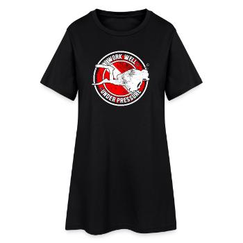 Cocarde de taureau sous pression - Robe T-shirt Femme - noir - Devant