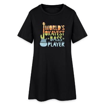 worlds okayest bassiste hell copy - Robe T-shirt Femme - noir - Devant