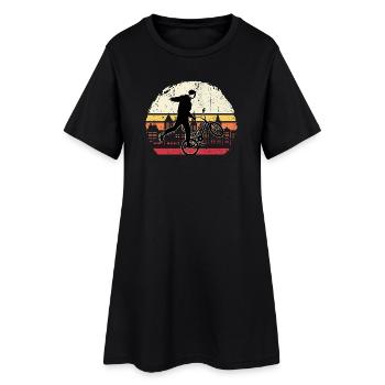 Sunset BMX Wheelie Silhouette - Robe T-shirt Femme - noir - Devant
