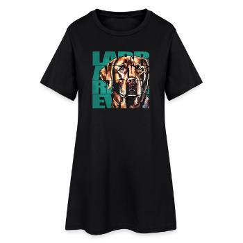Labrador Retriever Portrait - Robe T-shirt Femme - noir - Devant