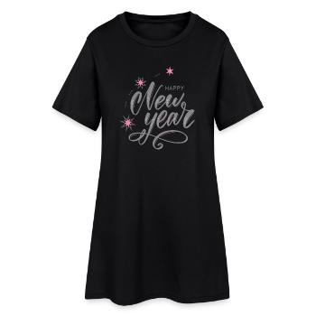 Bonne Année - Robe T-shirt Femme - noir - Devant