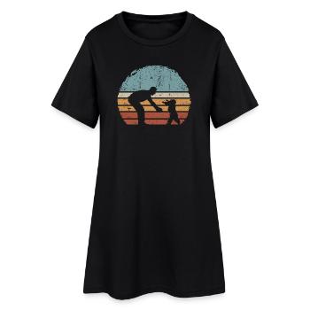 Sunset Parent and Child Silhouette - Women’s T-Shirt Dress - black - Front
