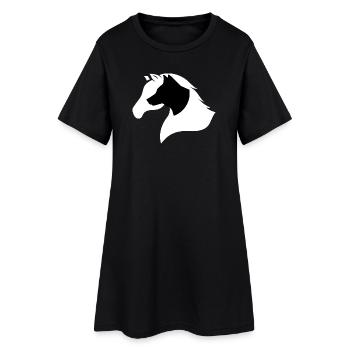 Silhouette de cheval majestueux avec tête de chien - Robe T-shirt Femme - noir - Devant