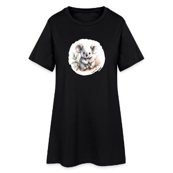 Aquarelle de Koala - Robe T-shirt Femme - noir - Devant
