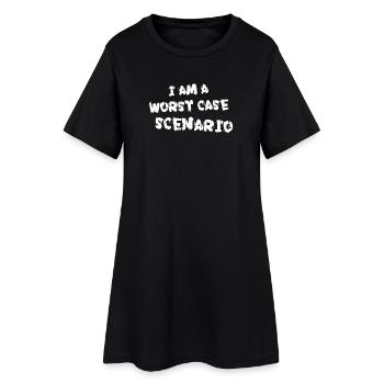 Je suis dans le pire des cas - Robe T-shirt Femme - noir - Devant