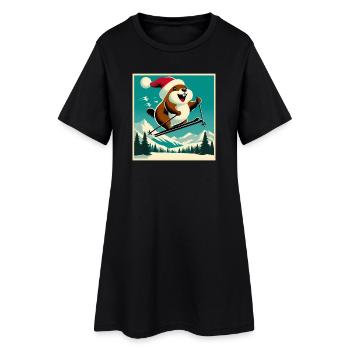 Marmot Ski Vintage Poster - Women’s T-Shirt Dress - black - Front