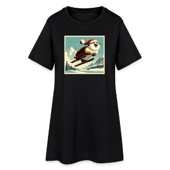 Vintage Ski Marmot - Women’s T-Shirt Dress - black - Front