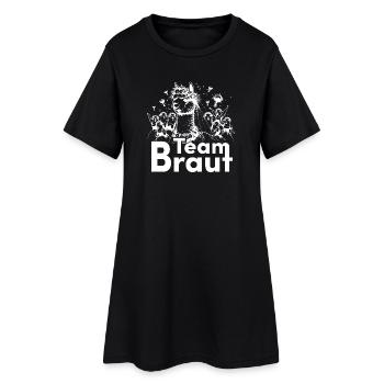 poltern jga team braut junggesellingen hochzeit - Frauen T-Shirt-Kleid - Schwarz - Vorne