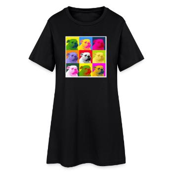 A bulldog - Robe T-shirt Femme - noir - Devant