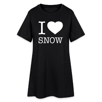 J’ADORE LA NEIGE - Robe T-shirt Femme - noir - Devant