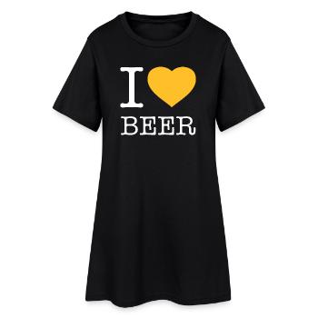 I LOVE BEER Bier - Women’s T-Shirt Dress - black - Front