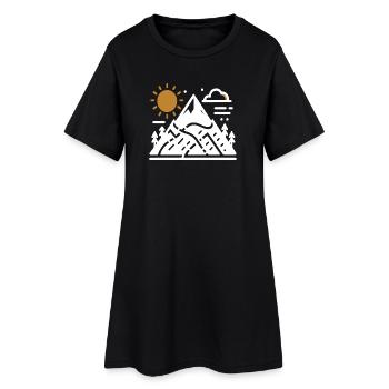 Amour de montagne Alpinisme Alpinisme en plein air w - Robe T-shirt Femme - noir - Devant