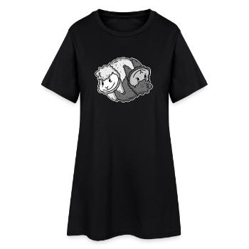 Yin Yang Alpaca - Women’s T-Shirt Dress - black - Front