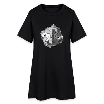 Yin Yang Chicken Chicken - Women’s T-Shirt Dress - black - Front